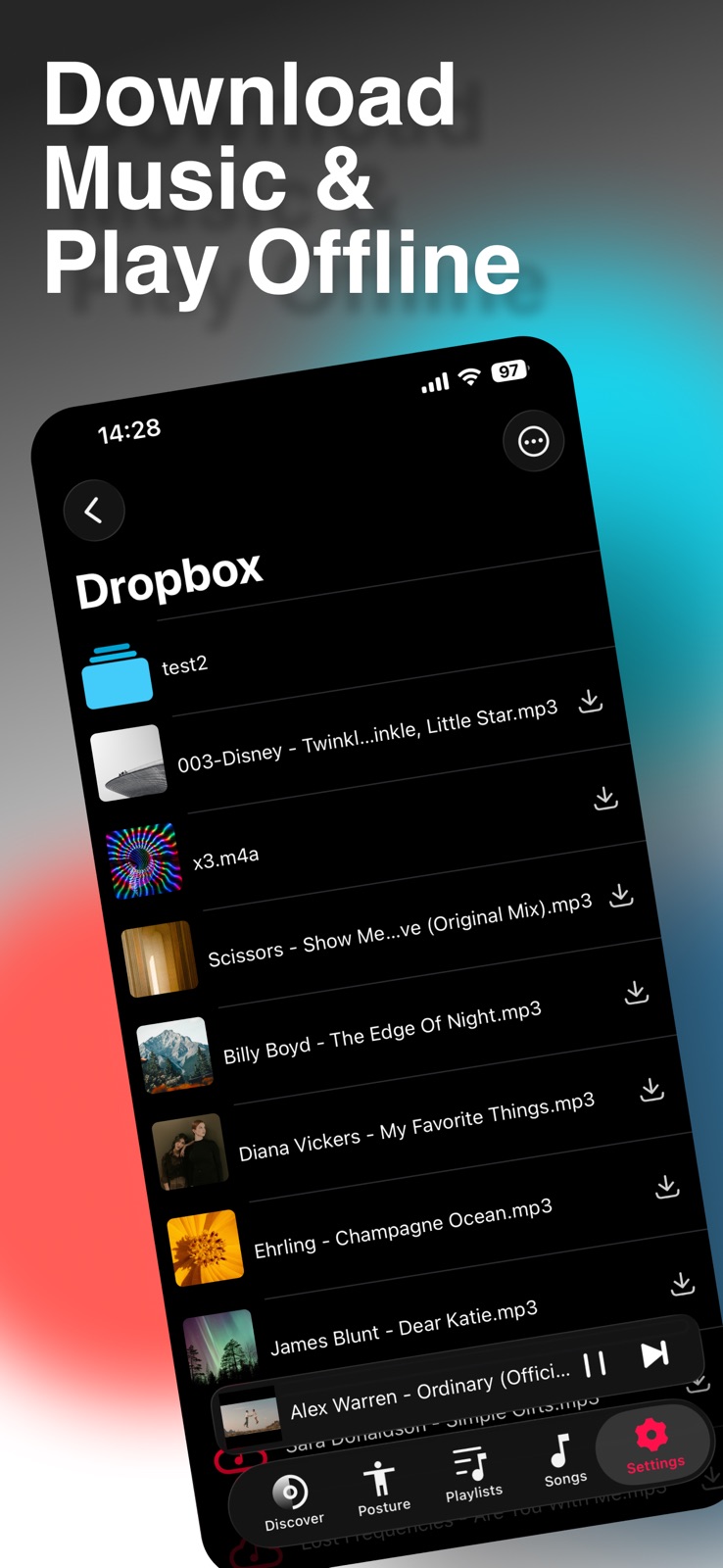 PoseMusic-Offline Music Player iphone screenshot 1