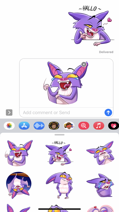 Screenshot 2 of Cute Bat Emoji Funny Stickers App