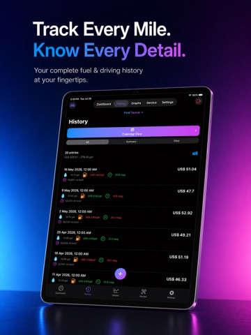 Drive Cost - Mileage Tracker iPad screenshot