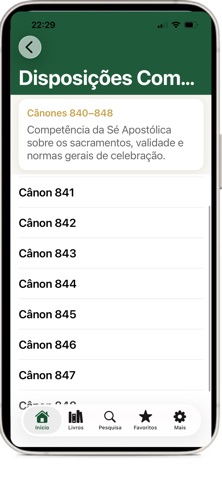 Código de Direito Canônico iPhone screenshot