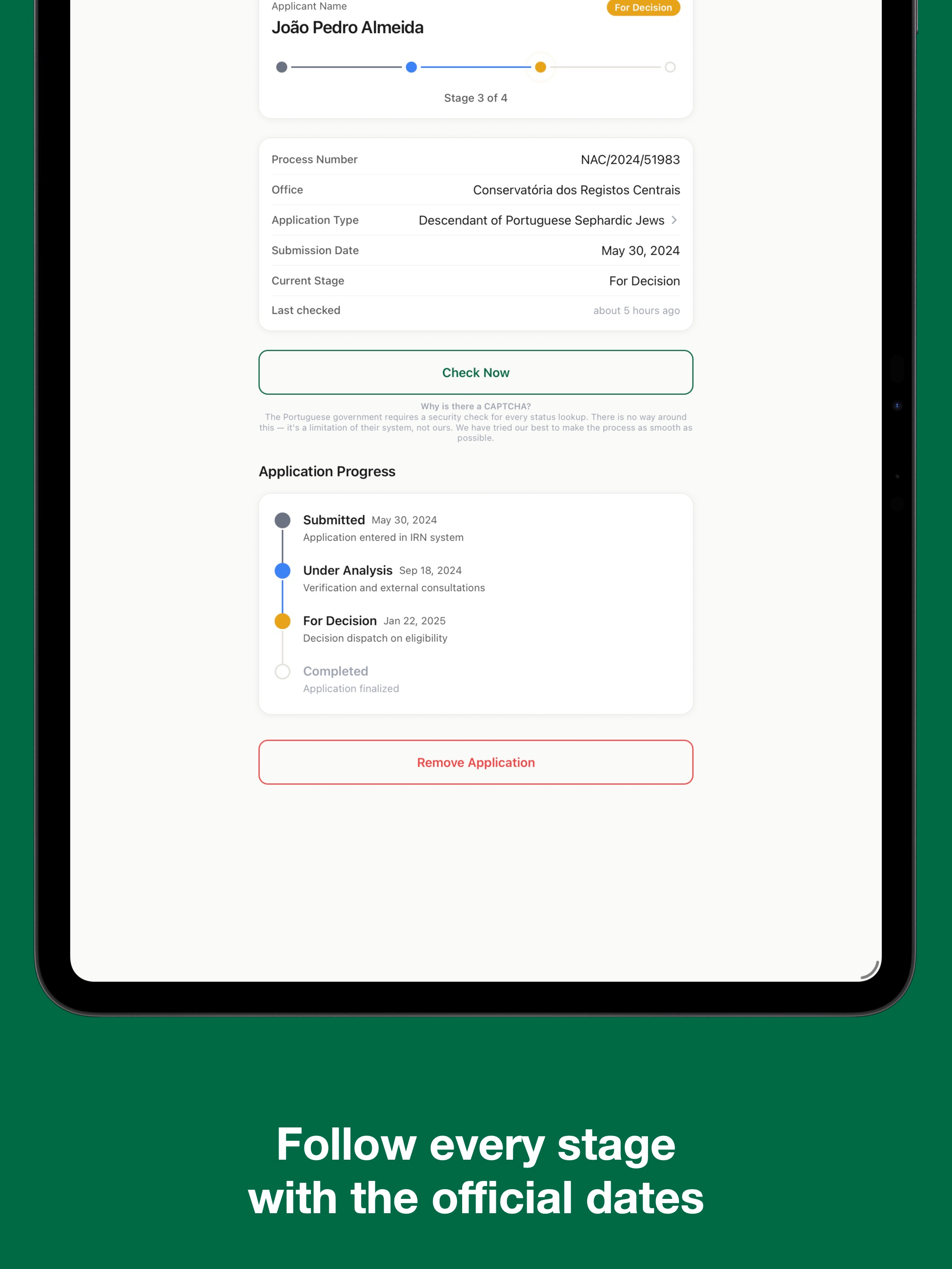 PTracker: Nationality Status screenshot 14