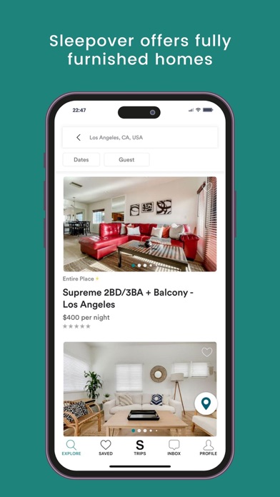 Sleepover - Exceptional Stays iPhone screenshot 3 - Travel app