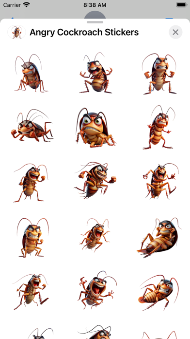 Screenshot #1 pour Angry Cockroach Stickers