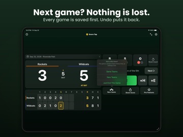 Score Tap: Baseball Scoreboard iPad screenshot