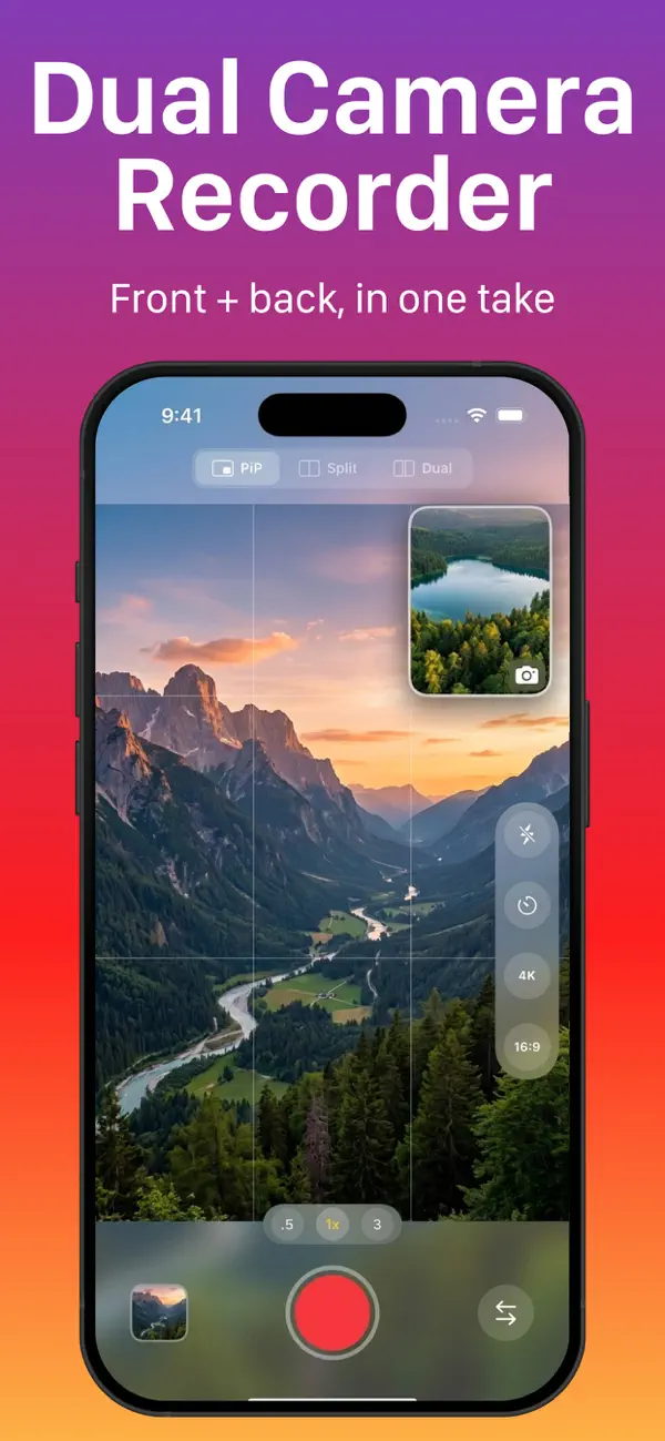 Screenshot #1 pour Dual Camera Recorder
