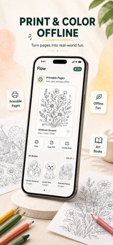 Flow-Coloring Book for Adults iPhone screenshot