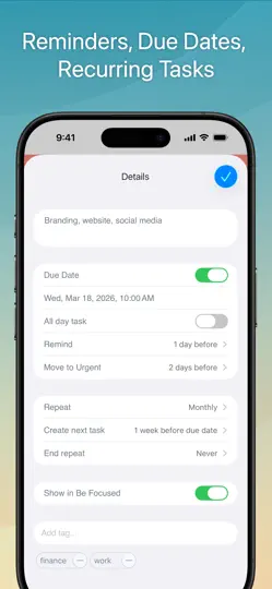 Focus Matrix – Task Manager iPhone Ekran Görüntüsü 3