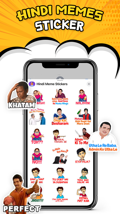 Screenshot #1 pour Animated Hindi Stickers Meme