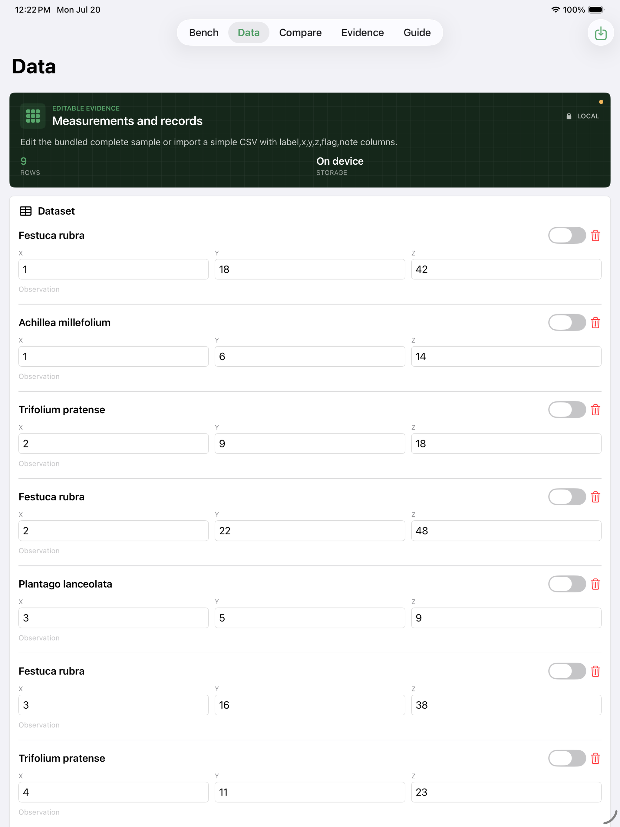 Quadratline: Field Ecology iPad screenshot 2 of 4