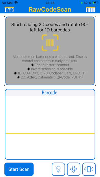 RawCodeScan Screenshot