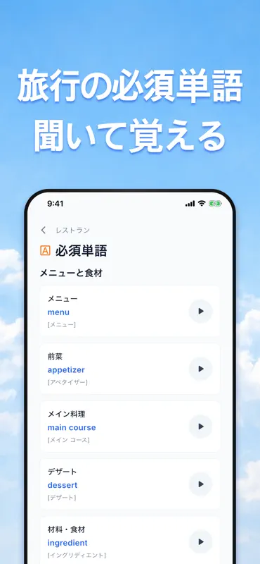 旅行英語 - トラベル必須フレーズ ・ 基礎英会話 screenshot 2 of 5