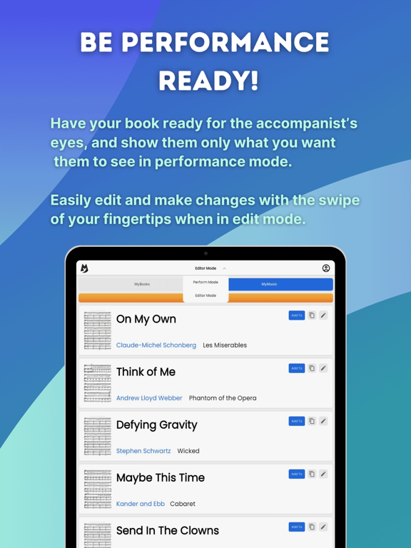 MyBook - Audition Book iPad screenshot 5 - Music app