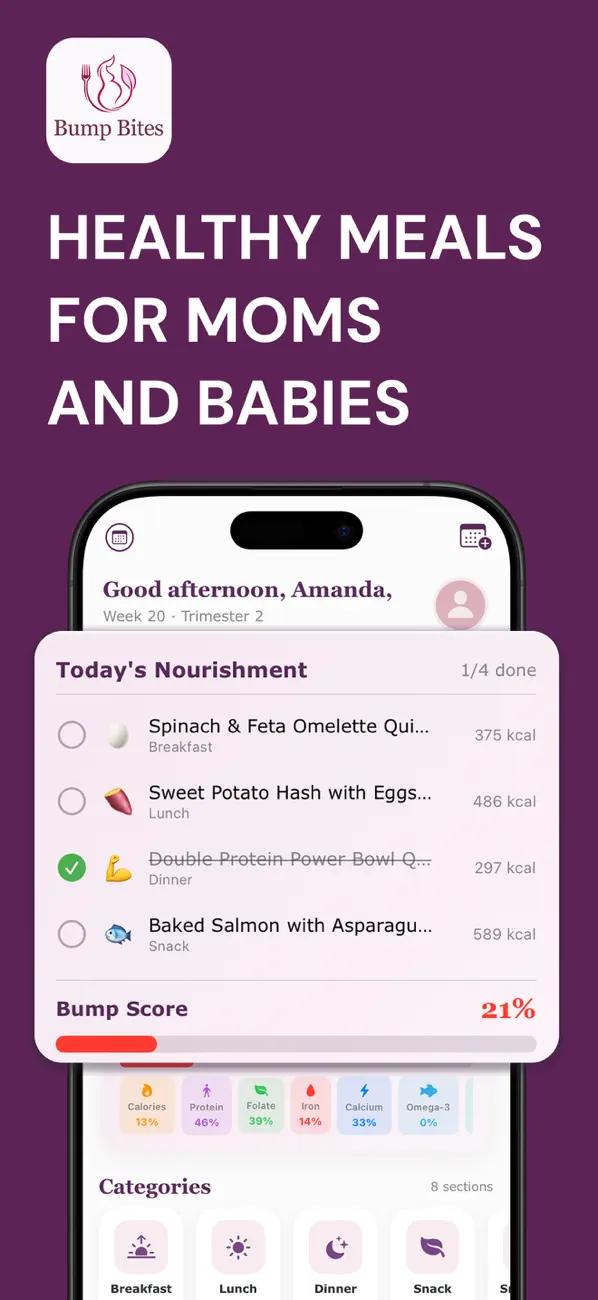 Screenshot #1 pour Bump Bites Pregnancy Meal Plan