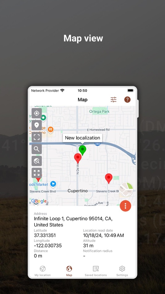 #2. My GPS Coordinates Lite (iOS) By: MYSTIC MOBILE APPS LLC