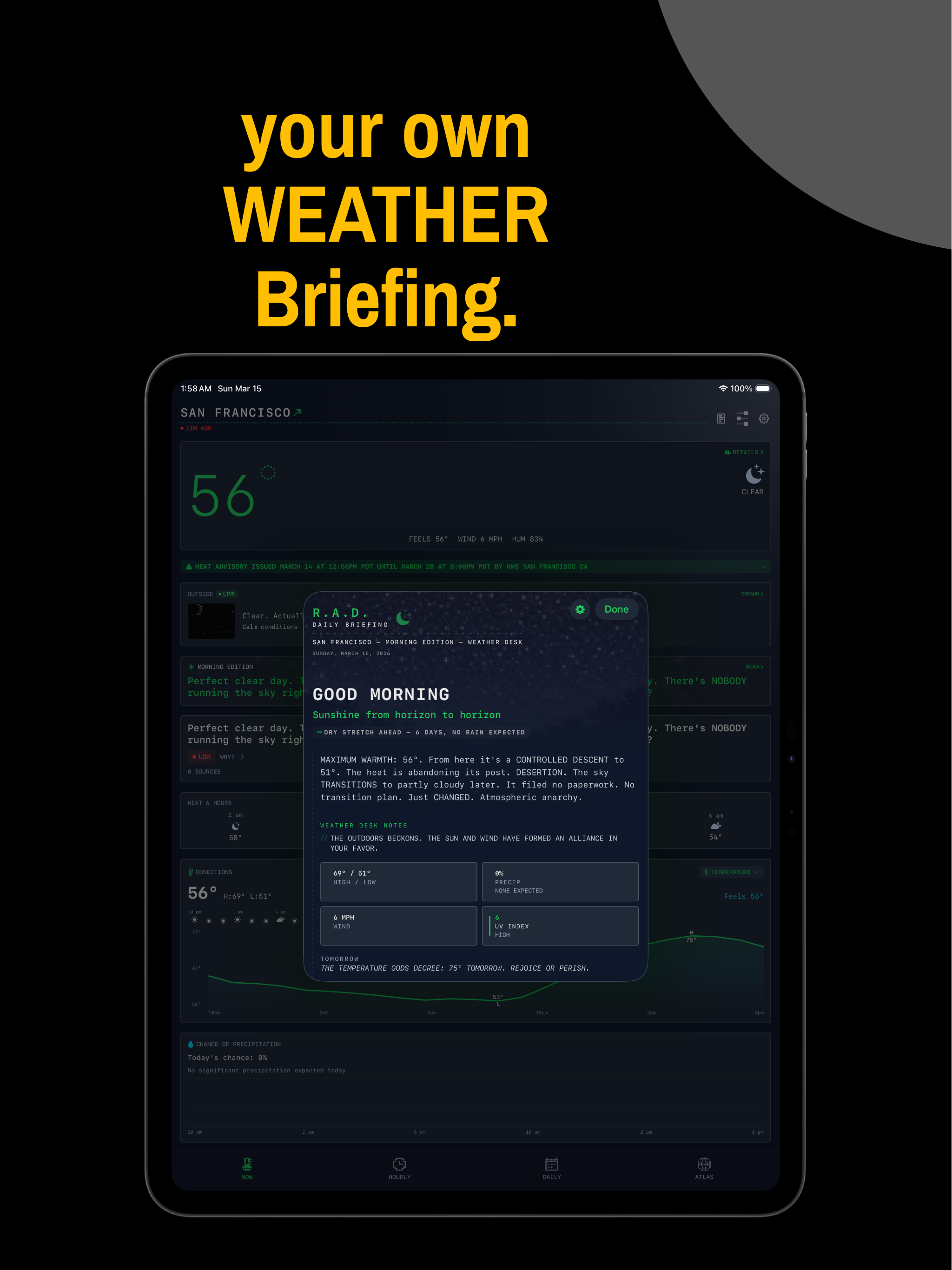 RAD Weather: Honest Forecast