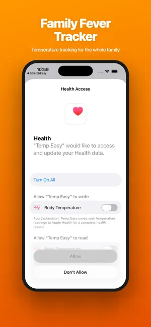 Temp Easy - Fever Tracker screenshot 1