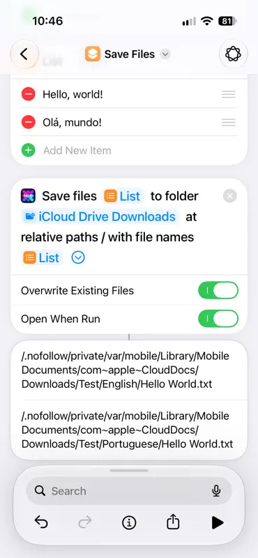 MoE Code: Shortcuts Actions screenshot 7 of 10