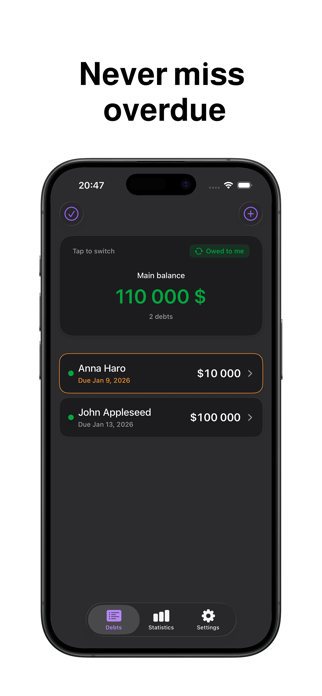 Debt Tracker – IOU & Loans Screenshot 3 of 5