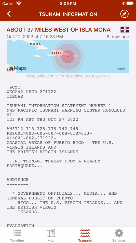 #5. Earthquake - alerts and map (iOS) 由: Nico Tranquilli