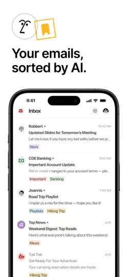 Captura de pantalla de Notion Mail en iPhone 2