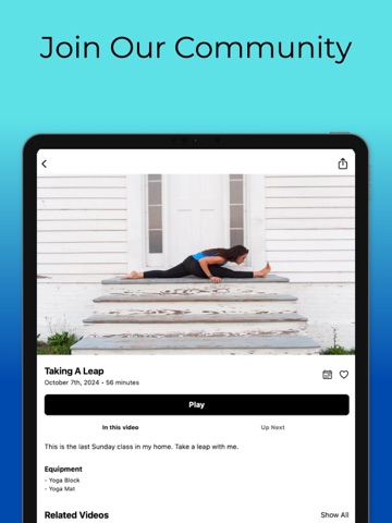 Jess Purtell Yoga & Pilates iPad screenshot