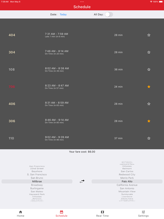 Screenshot #6 pour Caltrain Commuter