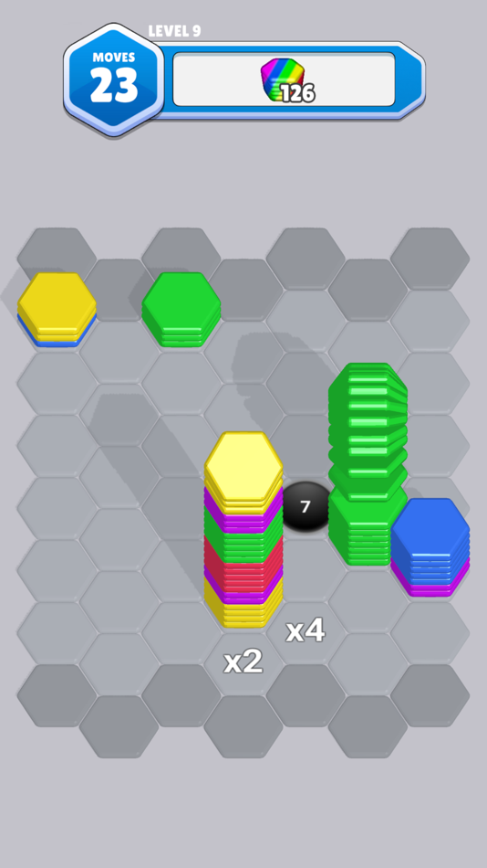 #1. Hexa Stack! (iOS) 由: Stanislav Dolskiy
