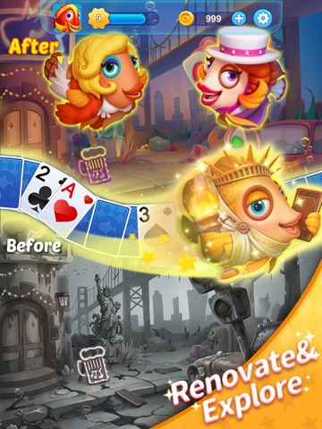 Solitaire 3D Fish iPad screenshot