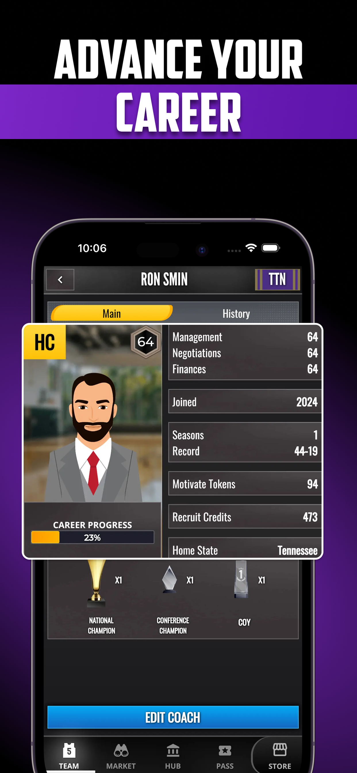 ULT College Basketball Coach