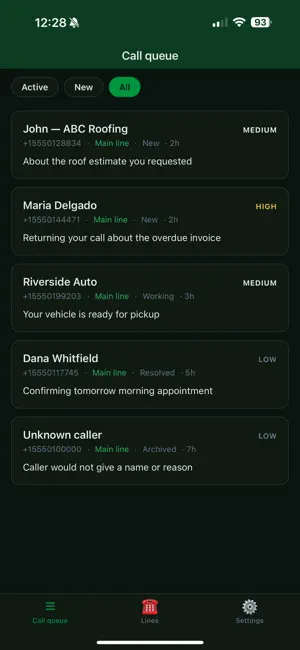 FilterMyCalls screenshot 1