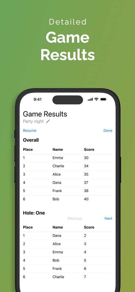 Play Nine Score Keeper - Games App | MWM