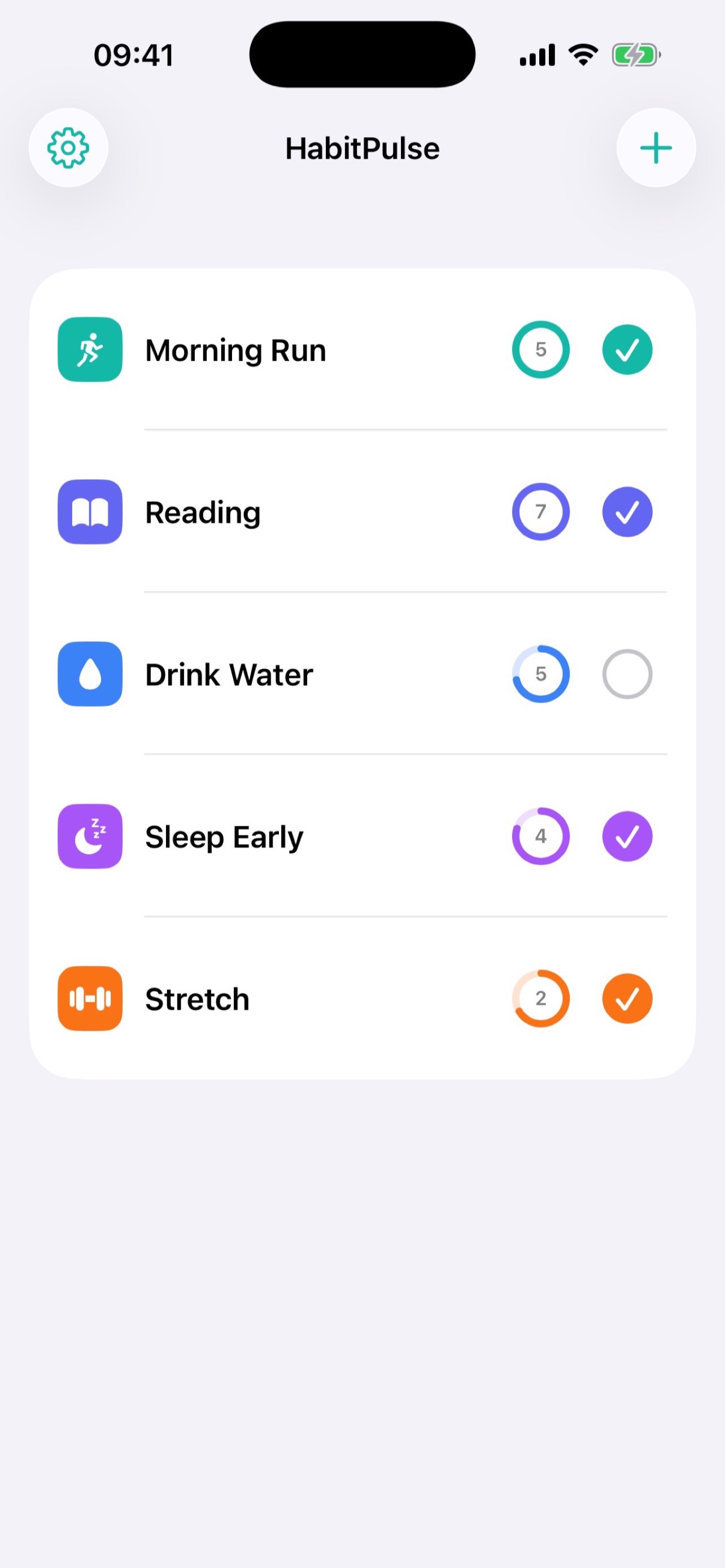 Screenshot 1 of HabitPulse Daily Habits
