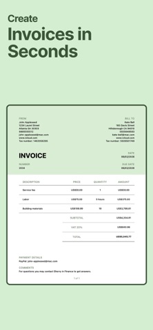 Invoice.app: Receipt Generator Screenshot 2 of 8