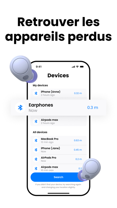 Screenshot #1 pour Air Finder -  BLE Trouver App