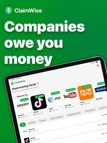 ClaimWise: Class Actions iPad screenshot