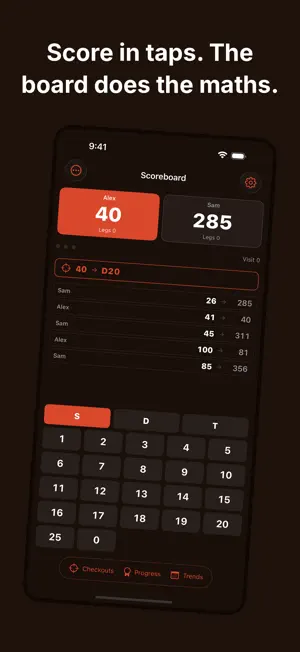 Darts Scorer: 501 Checkout screenshot 1