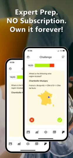 Captura de pantalla de Trainer Vino: WSET & Sommelier en iPhone 1