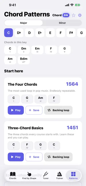 Chord ON: Guitar Chords, Tuner screenshot 2