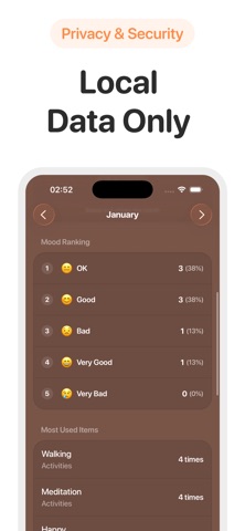 Feelio: Stress & Mood Tracker iPhone screenshot