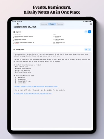 Parchment: Agenda & Daily Note App Store preview screenshot 6