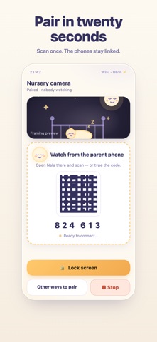 Nala - Baby Monitor iPhone screenshot