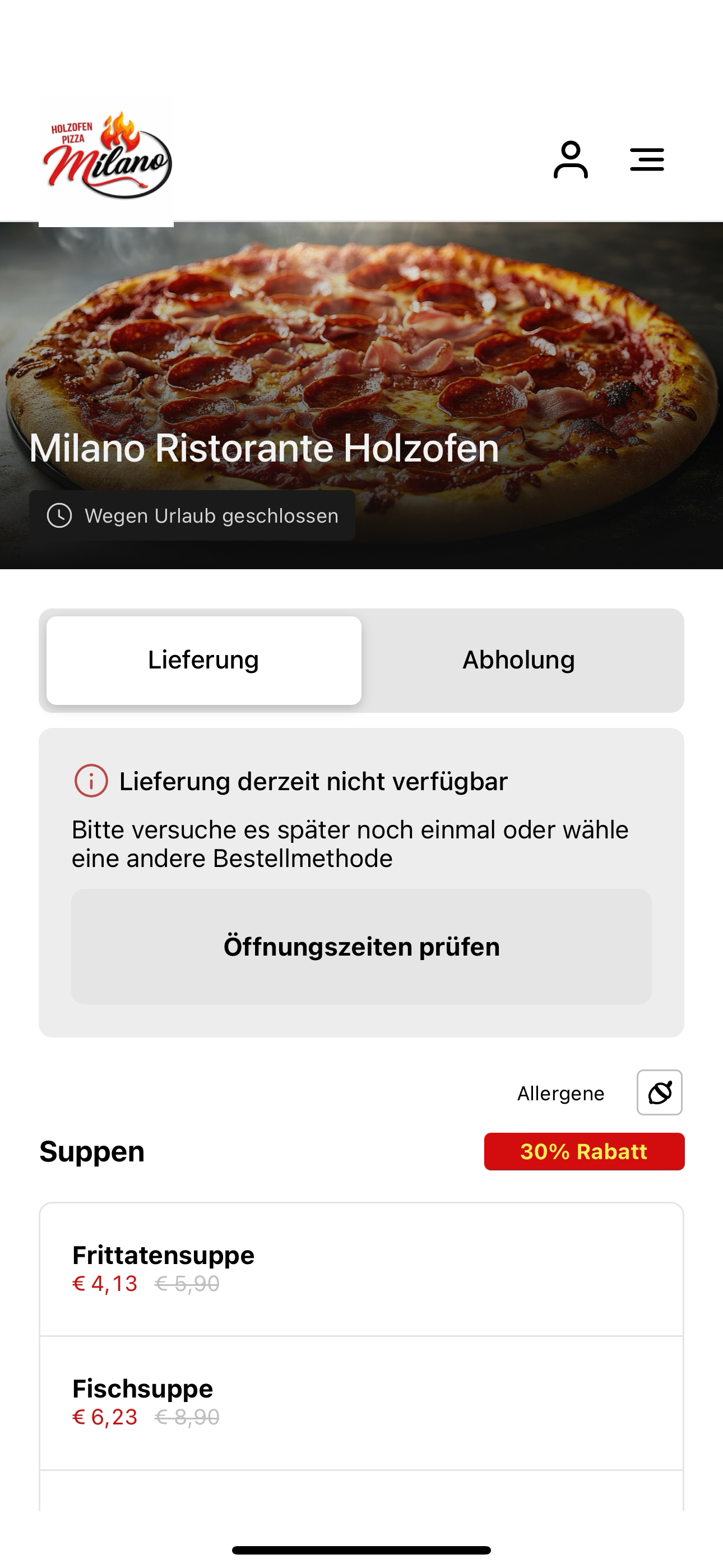 Milano Ristorante Holzofen screenshot 3