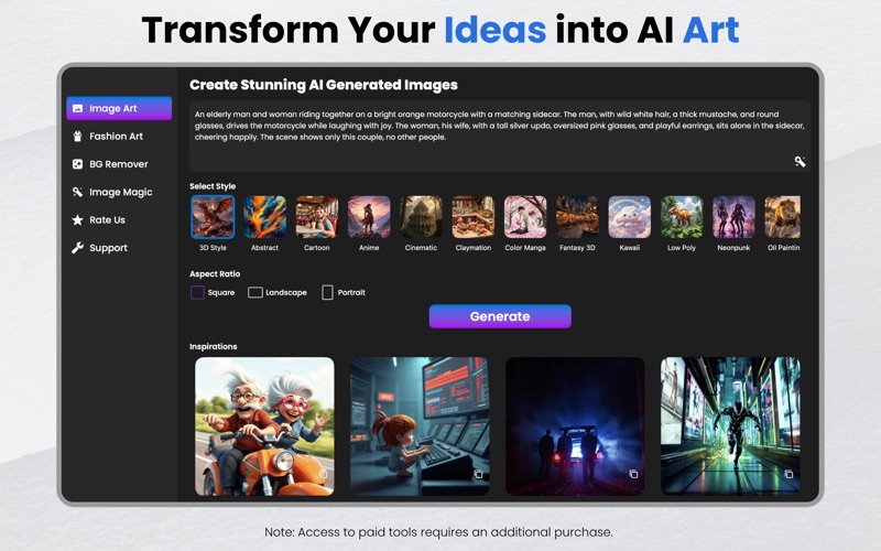 AI Image & Photo Art Generator iPhone screenshot