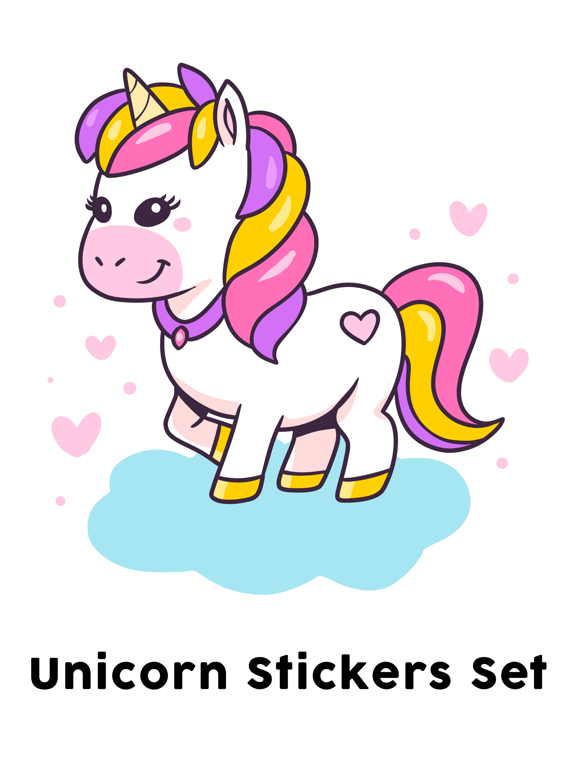 Screenshot #4 pour Unicorn Stickers Set