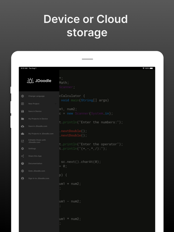 JDoodle: Code Compiler iPad screenshot 5 - Developer Tools app