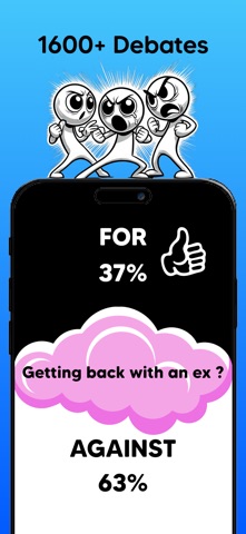 YADEBA: +1600 Adult Debates iPhone screenshot