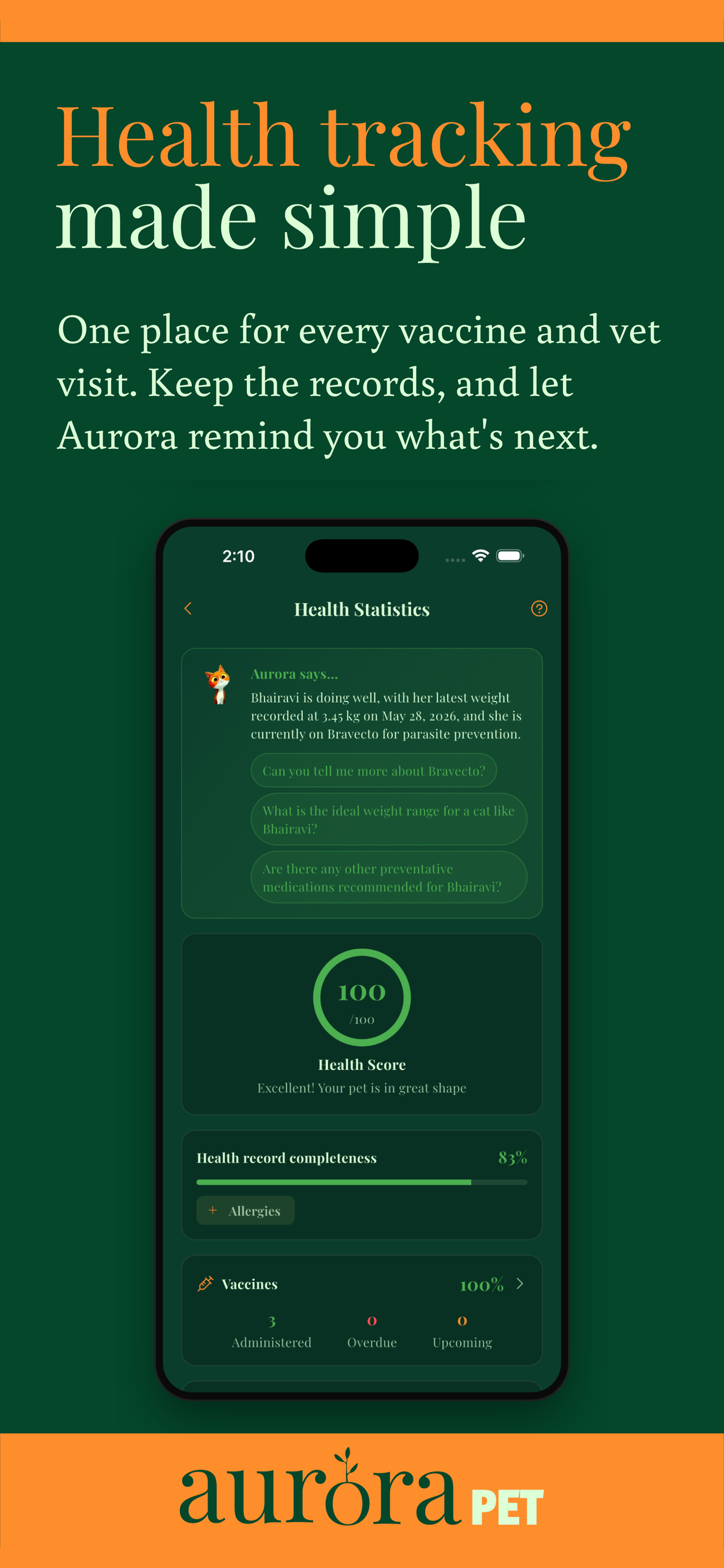 Aurora Pet - Pet Care screenshot 3