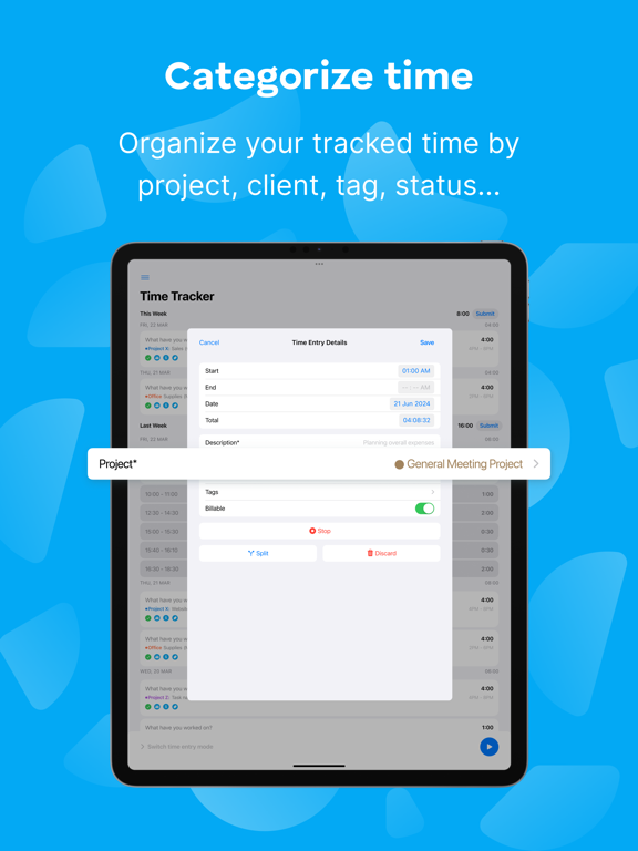 Screenshot #6 pour Clockify Time Tracker