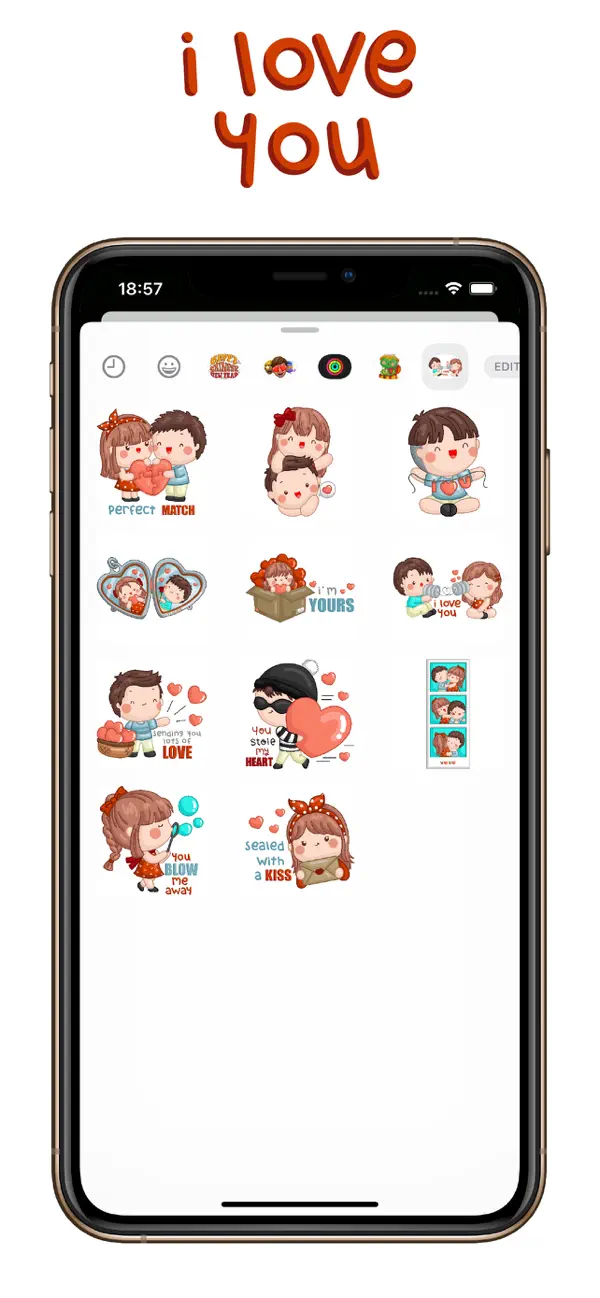 Screenshot #2 pour Valentine Sticker Packs