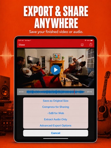 VideoVerb: Add Reverb to Video iPad screenshot